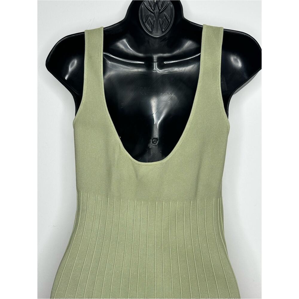 Staud knitted Tie Dye Ellison Pleated pale jade ombré dress size Large - Picture 7 of 10